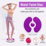 Twist Board Exercise Disc with Massage Feet (Purple)