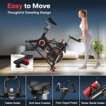 RIKSION Indoor Exercise Bike with Silent Drive