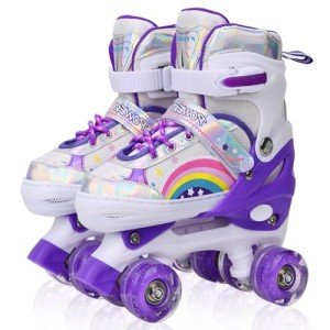 Adjustable Light-Up Roller Skates for Kids