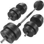 Adjustable 30kg Dumbbell and Barbell Weight Set