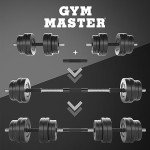 Adjustable 30kg Dumbbell and Barbell Weight Set