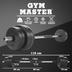 Adjustable 30kg Dumbbell and Barbell Weight Set