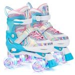 Adjustable Light-Up Unicorn Roller Skates for Kids