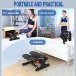 ACFIT Mini Stepper with Resistance Bands, Quiet Design