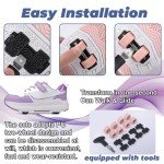 Mateju Kids Retractable Roller Skate Shoes - Beige