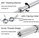 4ft Straight Weights Bar with Spring Clips