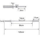 4ft Straight Weights Bar with Spring Clips