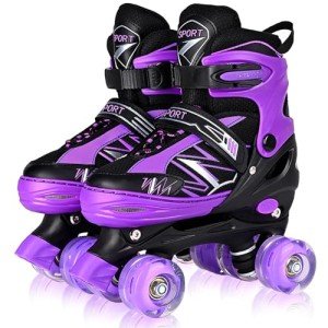 Adjustable Light-Up Roller Skates for Kids