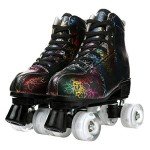 XUDREZ Unisex 4-Wheel Roller Skates - Lightning Black