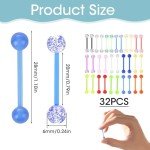 32PCS Glow-in-the-Dark Tongue Bars Set