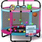 Happin 55” Safe Toddler Trampoline for Kids