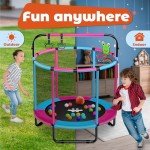 Happin 55” Safe Toddler Trampoline for Kids