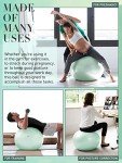 Teal 85cm Swiss Gym Exercise Ball with Pump