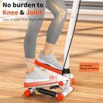 Adjustable Twist Stepper with Handlebar and Bands