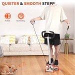 Adjustable Twist Stepper with Handlebar and Bands