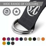 Extra Long Organic Cotton Yoga Strap - Graphite Grey