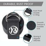 Extra Long Organic Cotton Yoga Strap - Graphite Grey