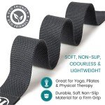 Extra Long Organic Cotton Yoga Strap - Graphite Grey