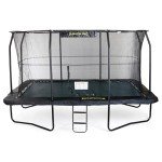 Deluxe Rectangular Trampoline with Safety Net & Ladder
