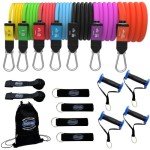 Bodylastics 7-Piece Resistance Band Set for Workouts
