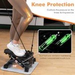 CITYSPORTS Mini Stepper with Resistance Bands & LCD Monitor