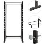 BodyTrain Adjustable Power Rack with Pull-Up Bar