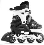 Adjustable Grey/Silver Skates for Kids, Size 3-6