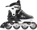 Adjustable Grey/Silver Skates for Kids, Size 3-6