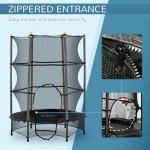 Kids 4.6FT Trampoline with Safety Enclosure