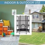 Kids 4.6FT Trampoline with Safety Enclosure