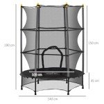 Kids 4.6FT Trampoline with Safety Enclosure