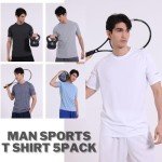 Men’s Short Sleeve Gym T-Shirt 5 Pack