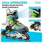 Gonex Kids' Adjustable Inline Skates with Lights