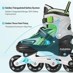 Gonex Kids' Adjustable Inline Skates with Lights