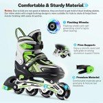 Gonex Kids' Adjustable Inline Skates with Lights