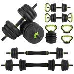 Adjustable 4-in-1 Dumbbell Set - 88LBS
