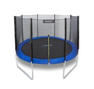 SereneLife 8ft-12ft Safe Kids Trampoline with Net