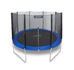 SereneLife 8ft-12ft Safe Kids Trampoline with Net