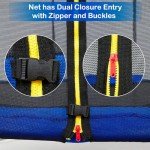 SereneLife 8ft-12ft Safe Kids Trampoline with Net