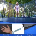 SereneLife 8ft-12ft Safe Kids Trampoline with Net