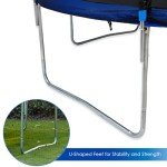 SereneLife 8ft-12ft Safe Kids Trampoline with Net