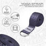 RDX 8ft Adjustable Yoga Strap with D-Ring