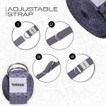 RDX 8ft Adjustable Yoga Strap with D-Ring