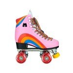 Moxi Rainbow Rider Quad Roller Skates - Pink Heart