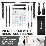 Adjustable Pilates Bar Kit with Resistance Bands
