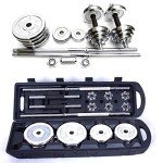 50kg Chromed Cast Iron Barbell Dumbbell Set