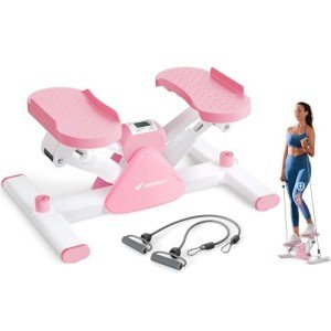 MERACH Mini Stepper with Resistance Bands for Home