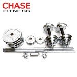 50kg Chromed Cast Iron Barbell Dumbbell Set