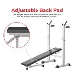 Adjustable 4-in-1 Weight Bench with Dip Station