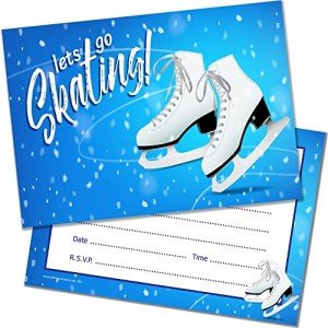 Ice Skating Party Invitations - A6 Double Sided Cards
